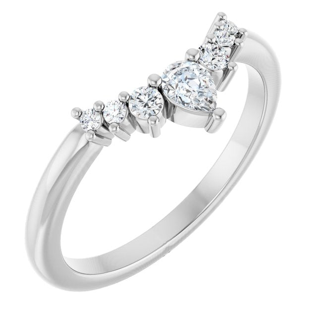 White Gold Diamond Contour Bad variant--14K-white-gold variant--Diamond-Nat variant--Diamond-Lab