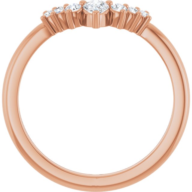 Contour diamond wedding band in 14K rose gold variant--14K-rose-gold variant--Diamond-Nat variant--Diamond-Lab