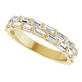Double row natural diamond anniversary band in gold variant--14K-yellow-gold variant--Diamond-Lab variant--Diamond