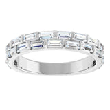 14K white gold 9/10CTw Natural Diamond Double Row Anniversary Band variant--14K-yellow-gold variant--Diamond-Lab variant--Diamond