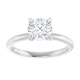 14K white gold 1CT Round Claw-Prong Diamond Solitaire Engagement Ring variant--Pear variant--3CT variant--14K-rose-gold