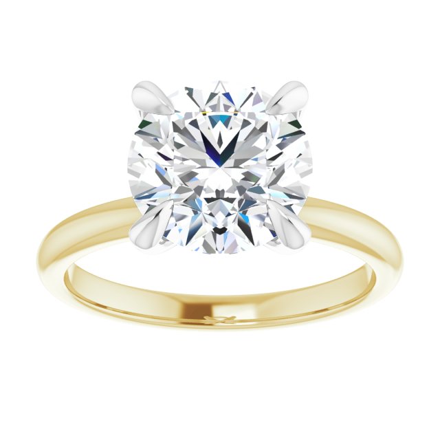 14K yellow/white gold 3CT Round Claw-Prong Diamond Solitaire Engagement Ring/white-gold/white-gold variant--Round variant--2CT variant--14K-yellow/white-gold