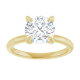 14K yellow gold 2CT Round Claw-Prong Diamond Solitaire Engagement Ring variant--Round variant--1CT variant--14K-yellow-gold