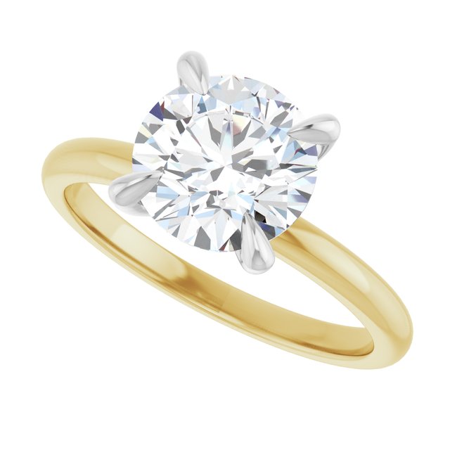 /white-gold/white-gold variant--Round variant--2CT variant--14K-yellow/white-gold