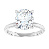 14K white gold 3CT Oval Claw-Prong Diamond Solitaire Engagement Ring variant--Emerald variant--1CT variant--14K-white-gold