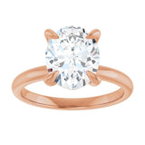 14K rose gold 3CT Oval Claw-Prong Diamond Solitaire Engagement Ring variant--Emerald variant--1CT variant--14K-rose-gold