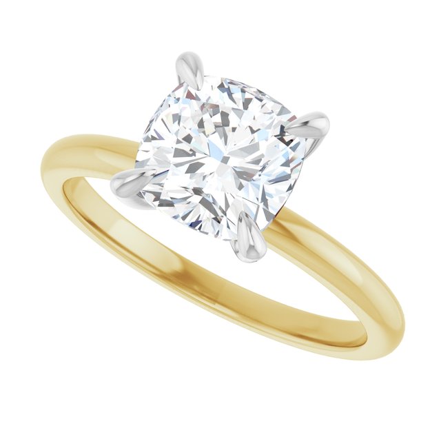 /white-gold/white-gold variant--Cushion variant--2CT variant--14K-yellow/white-gold