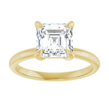 14K yellow gold 2CT Asscher Claw-Prong Diamond Solitaire Engagement Ring variant--Asscher variant--3CT variant--14K-yellow-gold