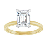 14K yellow/white gold 2CT Emerald Claw-Prong Diamond Solitaire Engagement Ring/white-gold/white-gold variant--Emerald variant--3CT variant--14K-yellow/white-gold