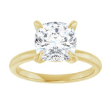 14K yellow gold 3CT Cushion Claw-Prong Diamond Solitaire Engagement Ring/white-gold/white-gold variant--Marquise variant--1CT variant--14K-yellow/white-gold