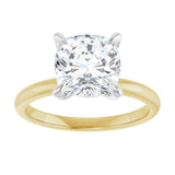 14K yellow/white gold 3CT Cushion Claw-Prong Diamond Solitaire Engagement Ring/white-gold/white-gold variant--Marquise variant--1CT variant--14K-yellow/white-gold