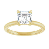 14K yellow gold 1CT Asscher Claw-Prong Diamond Solitaire Engagement Ring variant--Asscher variant--2CT variant--14K-yellow-gold
