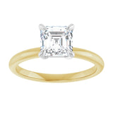 14K yellow/white gold 1CT Asscher Claw-Prong Diamond Solitaire Engagement Ring/white-gold/white-gold variant--Asscher variant--2CT variant--14K-yellow/white-gold