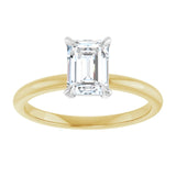 14K yellow/white gold 1CT Emerald Claw-Prong Diamond Solitaire Engagement Ring/white-gold/white-gold variant--Emerald variant--2CT variant--14K-yellow/white-gold