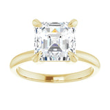 14K yellow gold 3CT Asscher Claw-Prong Diamond Solitaire Engagement Ring variant--Cushion variant--1CT variant--14K-yellow-gold