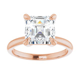 14K rose gold 3CT Asscher Claw-Prong Diamond Solitaire Engagement Ring variant--Cushion variant--1CT variant--14K-rose-gold