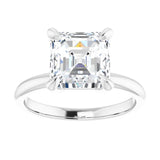 14K white gold 3CT Asscher Claw-Prong Diamond Solitaire Engagement Ring variant--Cushion variant--1CT variant--14K-white-gold