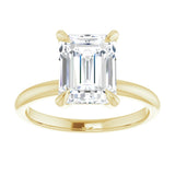 14K yellow gold 3CT Emerald Claw-Prong Diamond Solitaire Engagement Ring variant--Asscher variant--1CT variant--14K-yellow-gold