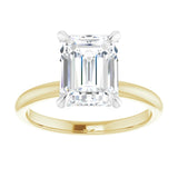 14K yellow/white gold 3CT Emerald Claw-Prong Diamond Solitaire Engagement Ring/white-gold/white-gold variant--Asscher variant--1CT variant--14K-yellow/white-gold