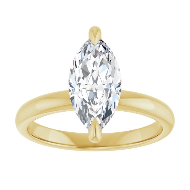 14K yellow gold 2CT Marquise Claw-Prong Diamond Solitaire Engagement Ring variant--Pear variant--1CT variant--14K-yellow-gold