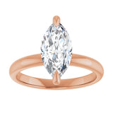 14K rose gold 2CT Marquise Claw-Prong Diamond Solitaire Engagement Ring variant--Pear variant--1CT variant--14K-rose-gold