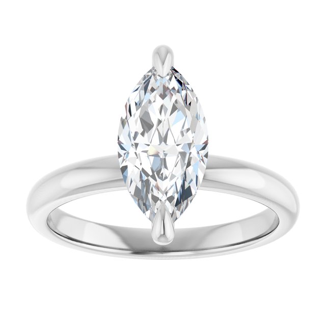 14K white gold 2CT Marquise Claw-Prong Diamond Solitaire Engagement Ring variant--Pear variant--1CT variant--14K-white-gold