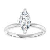 14K white gold 1CT Marquise Claw-Prong Diamond Solitaire Engagement Ring variant--Marquise variant--2CT variant--14K-white-gold