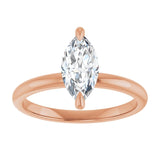 14K rose gold 1CT Marquise Claw-Prong Diamond Solitaire Engagement Ring variant--Marquise variant--2CT variant--14K-rose-gold