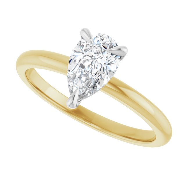 /white-gold/white-gold variant--Pear variant--1CT variant--14K-yellow/white-gold