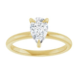 14K yellow gold 1CT Pear Claw-Prong Diamond Solitaire Engagement Ring variant--Pear variant--2CT variant--14K-yellow-gold
