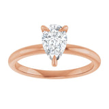 14K rose gold 1CT Pear Claw-Prong Diamond Solitaire Engagement Ring variant--Pear variant--2CT variant--14K-rose-gold