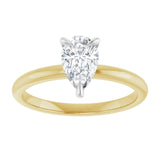 14K yellow/white gold 1CT Pear Claw-Prong Diamond Solitaire Engagement Ring/white-gold/white-gold variant--Pear variant--2CT variant--14K-yellow/white-gold