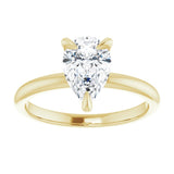 14K yellow gold 2CT Pear Claw-Prong Diamond Solitaire Engagement Ring variant--Pear variant--3CT variant--14K-yellow-gold