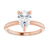 14K rose gold 2CT Pear Claw-Prong Diamond Solitaire Engagement Ring variant--Pear variant--3CT variant--14K-rose-gold