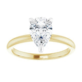 14K yellow/white gold 2CT Pear Claw-Prong Diamond Solitaire Engagement Ring/white-gold/white-gold variant--Pear variant--3CT variant--14K-yellow/white-gold