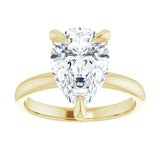 14K yellow gold 3CT Pear Claw-Prong Diamond Solitaire Engagement Ring variant--Pear variant--3CT variant--14K-rose-gold