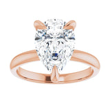14K rose gold 3CT Pear Claw-Prong Diamond Solitaire Engagement Ring variant--Pear variant--3CT variant--14K-rose-gold