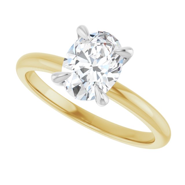 /white-gold/white-gold variant--Oval variant--1CT variant--14K-yellow/white-gold