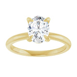 14K yellow gold 1CT Oval Claw-Prong Diamond Solitaire Engagement Ring variant--Oval variant--2CT variant--14K-yellow-gold