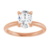 14K rose gold 1CT Oval Claw-Prong Diamond Solitaire Engagement Ring variant--Oval variant--2CT variant--14K-rose-gold