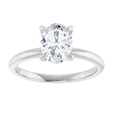 14K white gold 1CT Oval Claw-Prong Diamond Solitaire Engagement Ring variant--Oval variant--2CT variant--14K-white-gold