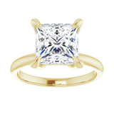 14K yellow gold 3CT Square Claw-Prong Diamond Solitaire Engagement Ring variant--Square variant--2CT variant--14K-yellow-gold