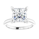 14K white gold 3CT Square Claw-Prong Diamond Solitaire Engagement Ring variant--Square variant--2CT variant--14K-white-gold