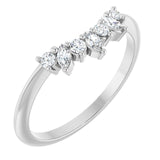 Curved diamond wedding band in 14K white gold variant--14K-white-gold variant--Diamond-Lab variant--Diamond-Nat variant--Platinum