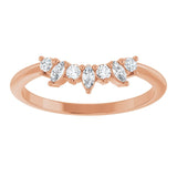 Curved diamond band in 14K rose gold variant--14K-rose-gold variant--Diamond-Lab variant--Diamond-Nat