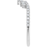 Minimal diamond crown ring in white gold variant--14K-white-gold variant--Diamond-Lab variant--Diamond-Nat variant--Platinum