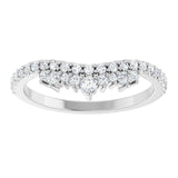 White Gold Curved Diamond Crown Band variant--14K-white-gold variant--Diamond-Lab variant--Diamond-Nat variant--Platinum