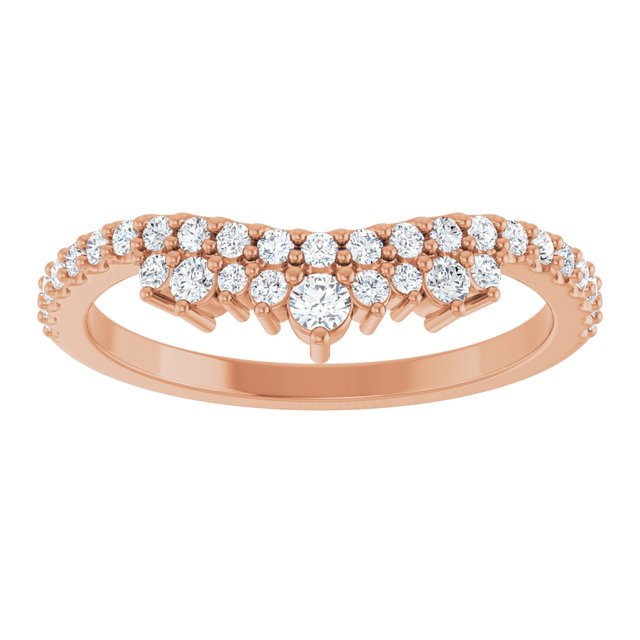 Rose Gold Curved Diamond Crown Band variant--14K-rose-gold variant--Diamond-Lab variant--Diamond-Nat