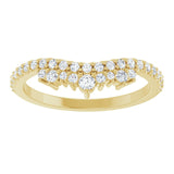 Yellow Gold Curved Diamond Crown Band variant--14K-yellow-gold variant--Diamond-Lab variant--Diamond-Nat