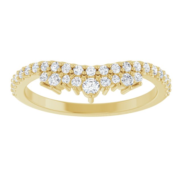 Yellow Gold Curved Diamond Crown Band variant--14K-yellow-gold variant--Diamond-Lab variant--Diamond-Nat